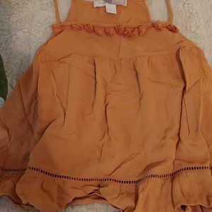 Goldenrod Crop top w/ Ruffles & Tassles